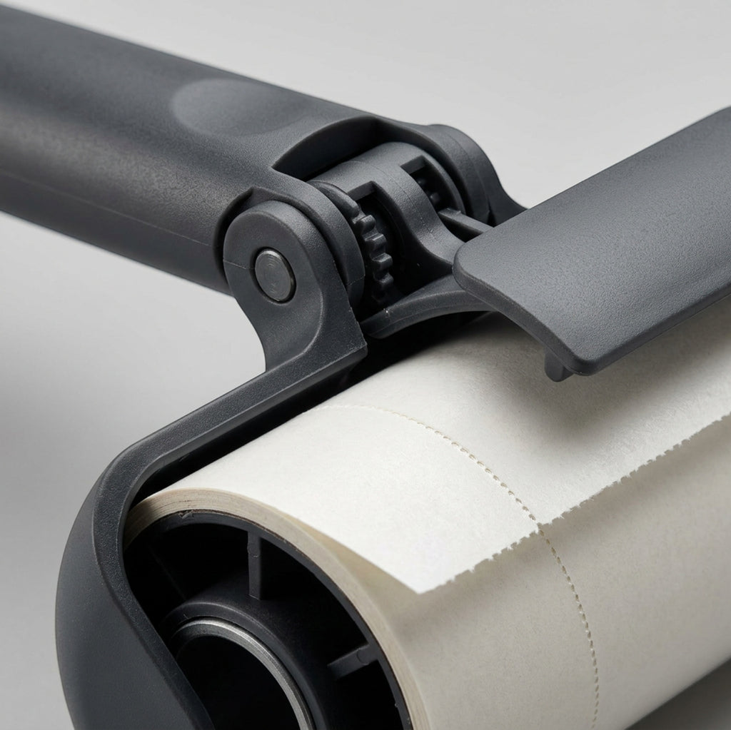 Crums Foldnest Travel Lint Roller 3 in Charcoal 60 Sheets - Detail view