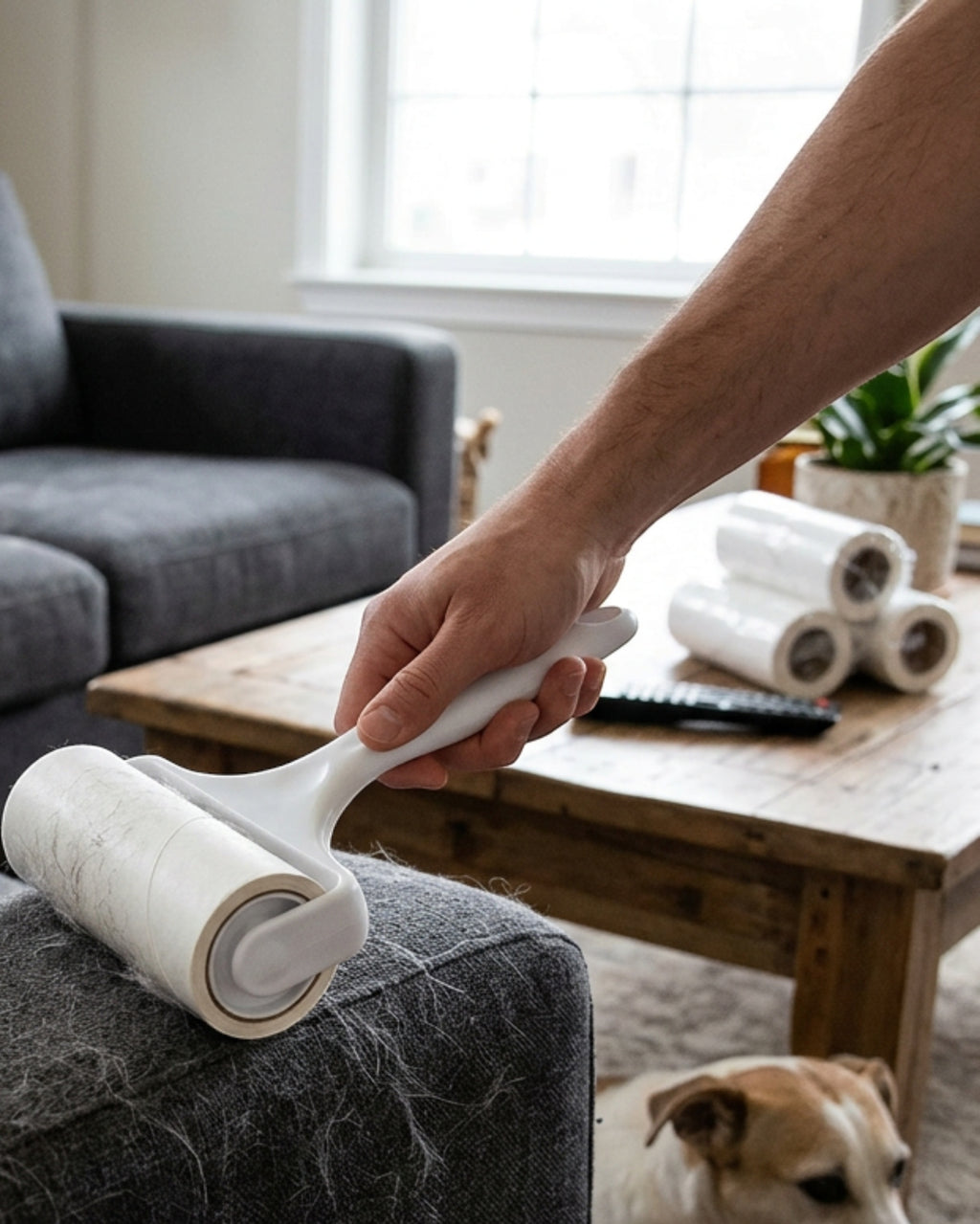 Crums Lint Roller With Refills White 4 Pack