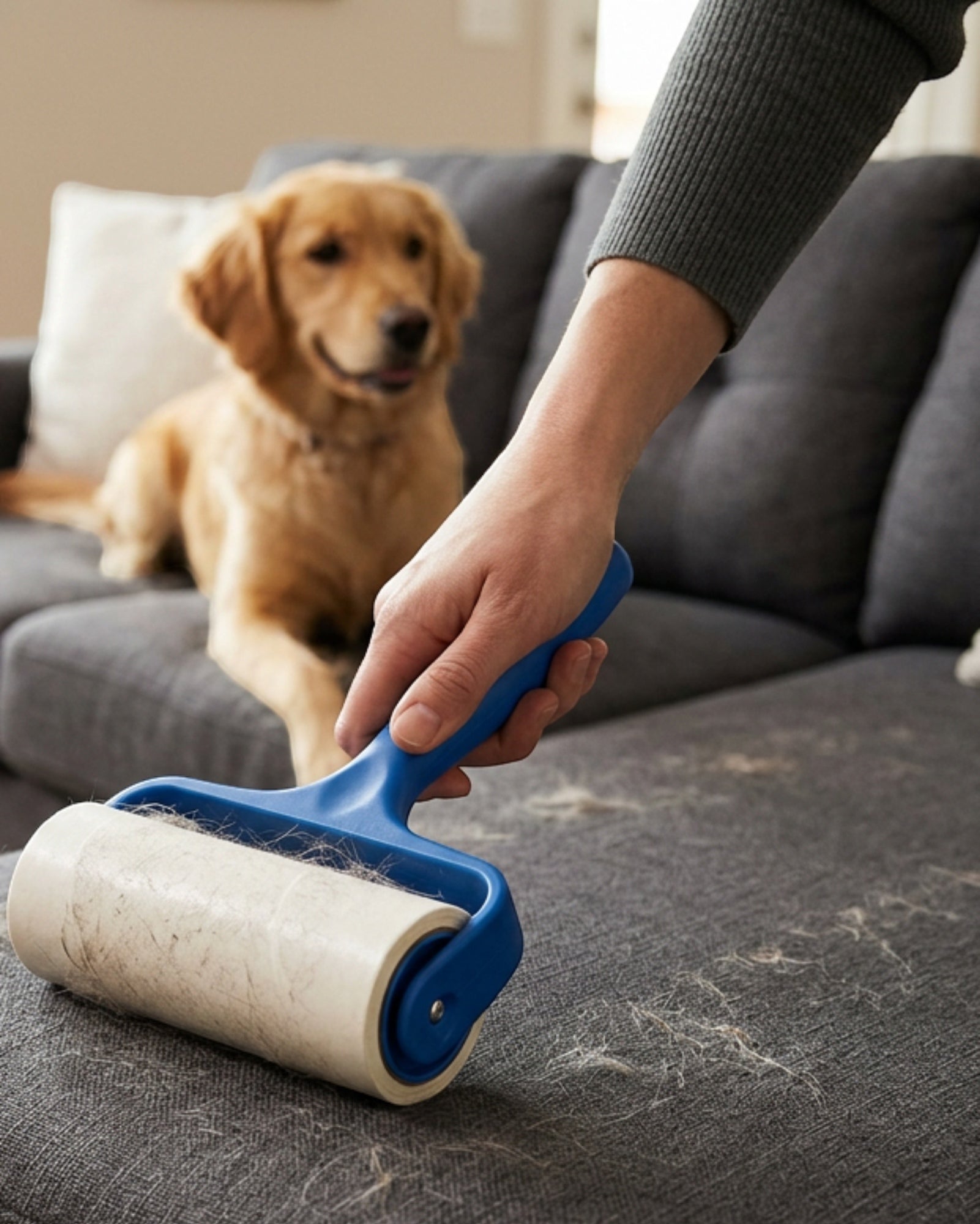 Crums Wide Adhesive Lint Roller Blue 6 Inch