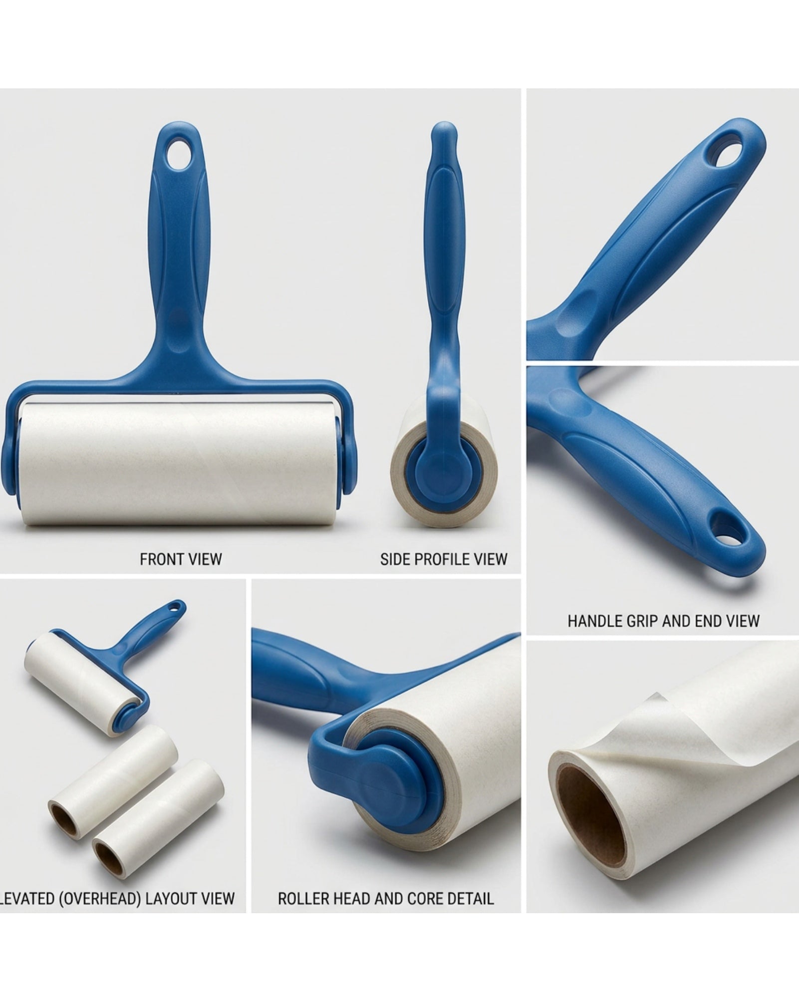 Crums Wide Adhesive Lint Roller Blue 6 Inch